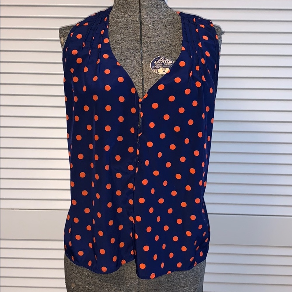 🥨 Kylee Racerback Blouse Polka Dots // M